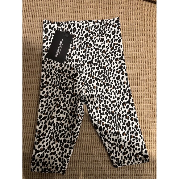 PrettyLittleThing Pants - PrettyLittleThing‎ Leopard Print Bike Shorts Casual Athleisure USA 0